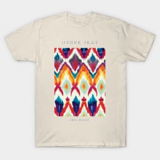 Uzbek Ikat Abru Bahor Pattern T-Shirt